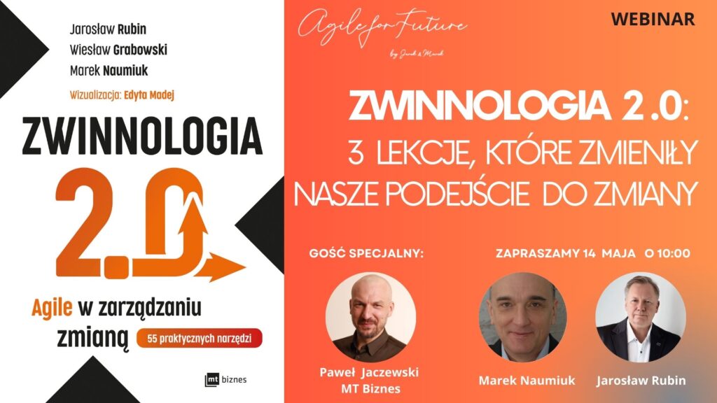 Zwinnologia 2.0: Trzy lekcje, które zmieniły nasze podejście do zmiany. Webinar 14.05.2025